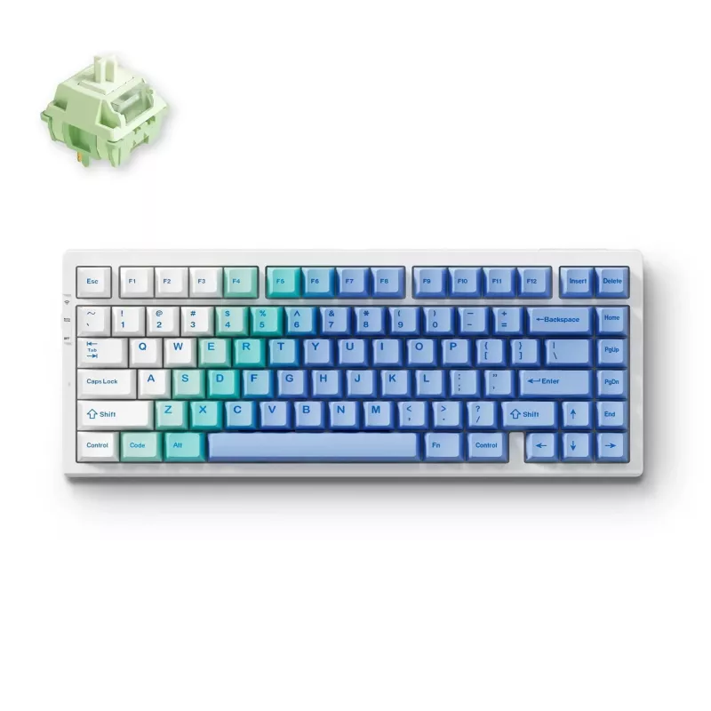 MCHOSE G75-12A tri-režimo 75% mechaninė žaidimų klaviatūra, gasket mount, karštai keičiama, RGB