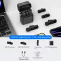 BOYA BY-V3 Combo 2,4 GHz belaidė mikrofonų sistema su 2 siųstuvais ir 2 imtuvais (Lightning ir USB-C) – juoda