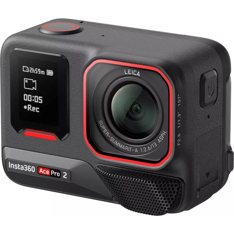 Insta360 Ace Pro 2 dvigubos baterijos veiksmo kamera – 8K vaizdo įrašas, Leica objektyvas, FlowState stabilizacija