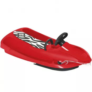 Hamax Sno Zebra Red/Black Nartosans sniego rogutės su vairu ir rankiniu stabdžiu