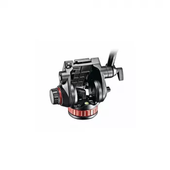 Manfrotto MVH502AH Fluid Video Head su plokščiu pagrindu, 4kg keliamoji galia, 75mm pagrindas, juoda