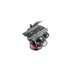 Manfrotto MVH502AH Fluid Video Head su plokščiu pagrindu, 4kg keliamoji galia, 75mm pagrindas, juoda