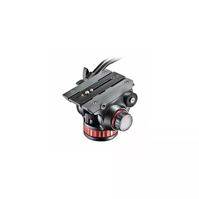 Manfrotto MVH502AH Fluid Video Head su plokščiu pagrindu, 4kg keliamoji galia, 75mm pagrindas, juoda