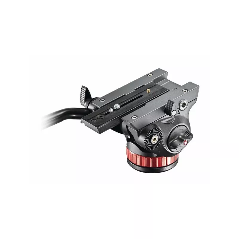 Manfrotto MVH502AH Fluid Video Head su plokščiu pagrindu, 4kg keliamoji galia, 75mm pagrindas, juoda