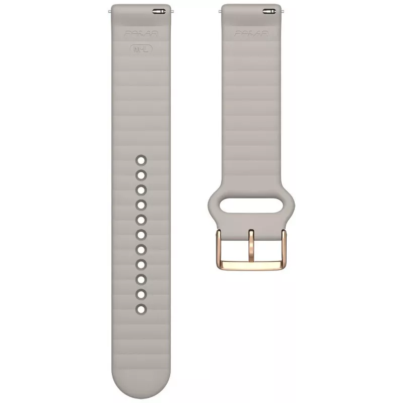 Polar Ignite 3 dirželis iš silikono 20 mm S-L – pilkšvai smėlinis (Greige)