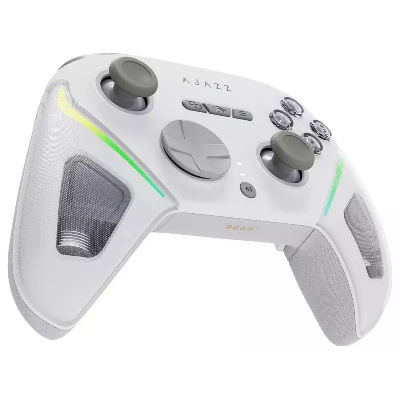 AJAZZ GP100-W tri-režimo belaidis RGB žaidimų pultas, skirtas Switch, PC, iOS ir Android – baltas