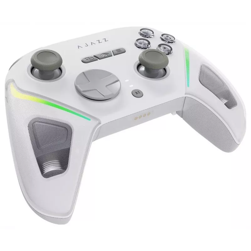 AJAZZ GP100-W tri-režimo belaidis RGB žaidimų pultas, skirtas Switch, PC, iOS ir Android – baltas