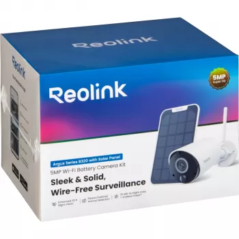 Reolink Argus Eco B320 5MP belaidė apsaugos kamera su saulės baterija