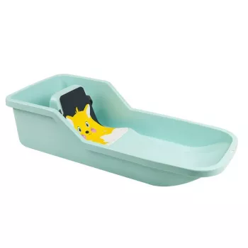 HAMAX Baby Bob Mint Sled 501032 – atsparus šalčiui HDPE vaikiškos rogutės su 3 taškų diržais, tempimo virve, iki 20 kg