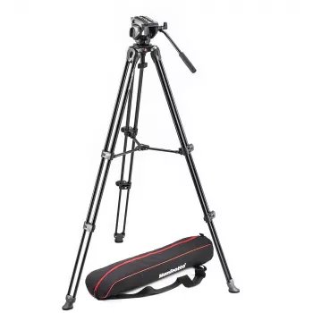 Manfrotto MVK500AM skysčio vaizdo trikojis su MVH500AH galvute ir dvigubomis kojomis, 5 kg keliamoji galia, aliuminis