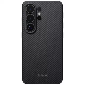 PITAKA Cairn Case MagSafe, skirtas Samsung Galaxy S26 Ultra, juoda-pilka