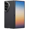 PITAKA Edge Case, skirta Samsung Galaxy Z Fold 8 Ultra – aramidinio pluošto apsauginis dangtelis, juoda/pilka (Overture Black)