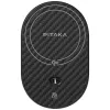 PITAKA MagEZ Pro 2 Qi2 15W NFC MagSafe automobilinis laikiklis su belaidžiu įkrovimu, juodai pilkas