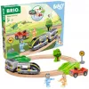 RAVENSBURGER World - Bluey traukinio komplektas | Medinis žaislinis traukinys su Bluey ir Bingo figūrėlėmis | 3 dalys | FSC sertifikatas | Suderinamas su BRIO World