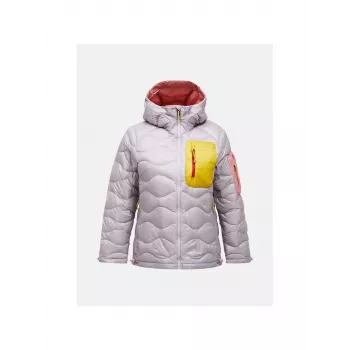 PEAK PERFORMANCE Women's Helium Utility Down Hood Jacket - pilka (L dydis)