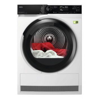 AEG TR9W75780 AbsoluteCare Plus WiFi šilumos siurblio džiovintuvas, 9000 serija, 8 kg, baltas/juodas