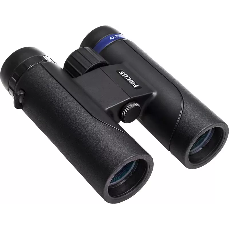 Focus KHB5-10X32 10x32 stogo prizmės žiūronai – atsparūs vandeniui, neaprūkstantys, BaK-4, daugiasluoksnis dengimas, guminis korpusas, juodi