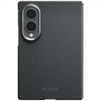 PITAKA Edge dėklas, skirtas Samsung Galaxy Z Fold8 - juoda/pilka, aramidinis pluoštas, MagSafe suderinamas