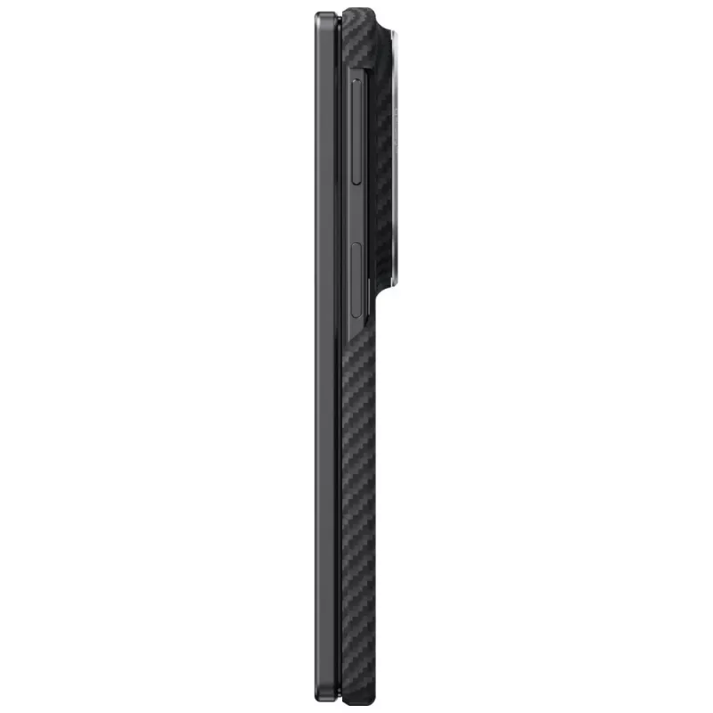 PITAKA Edge dėklas, skirtas Samsung Galaxy Z Fold8 - juoda/pilka, aramidinis pluoštas, MagSafe suderinamas