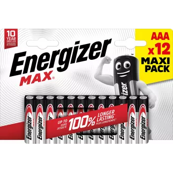 Energizer MAX AAA šarminės baterijos, 1,5 V, 12 vnt. pakelis