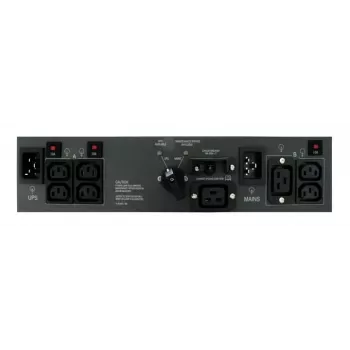 ABB PowerValue 11 RT Bypass PDU 16A - 1U stovo maitinimo skirstytuvas su rankiniu aplinkkeliu, 1x C19 ir 4x C13 lizdai, IEC C20 įvadas