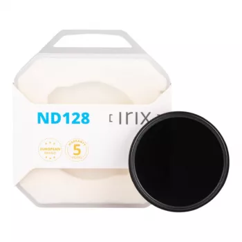 Irix Edge ND128 95 mm neutralaus tankio filtras – 7 stopų, mažas spalvų poslinkis