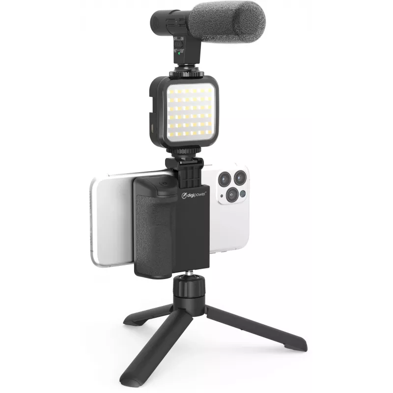 DigiPower DPS-VLG4 vlogavimo komplektas su LED šviesa ir mikrofonu