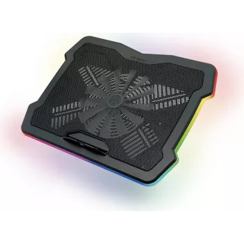 Antec HyperFlow RGB nešiojamojo kompiuterio aušinimo padėklas iki 17,3 colio su dviem 140 mm ventiliatoriais