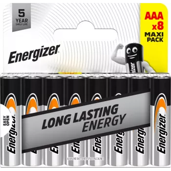 Energizer Everyday AAA/LR03 šarminės baterijos, 8 vnt. pakuotė (DHP8)