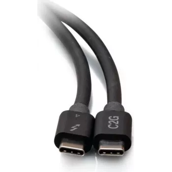 C2G 2,5 pėdų Thunderbolt 4 USB-C laidas - 40Gbps, 100W PD, 8K, juodas