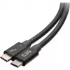 C2G 2,5 pėdų Thunderbolt 4 USB-C laidas - 40Gbps, 100W PD, 8K, juodas