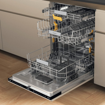 Whirlpool W8I HF58 TU UK pilnai įmontuojama indaplovė, 14 komplektų, energijos klasė C, 40 dB, 8 programų, natūralus džiovinimas, trečias stalčius, AquaStop, skaitmeninis ekranas, inverterinis variklis