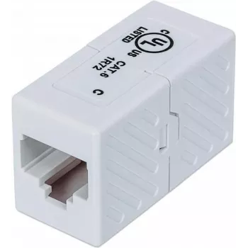 Intellinet 504751 Cat6 UTP RJ45 tiesinis sujungiklis, moteriškas į moterišką, baltas