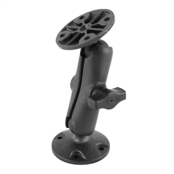 RAM Mounts B-Size dvigubos movos rankena su dviem apvaliais pagrindais tvirtinimo rinkinys