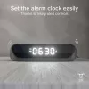SBS TEWIRCLOCK belaidžio įkrovimo žadintuvas su Qi 10W greituoju įkrovimu, LED ekranu, USB-C įvestimi, juodos spalvos