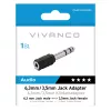 Vivanco VVAJACKAD35F63M 3,5 mm lizdo – 6,35 mm kištuko stereo adapteris