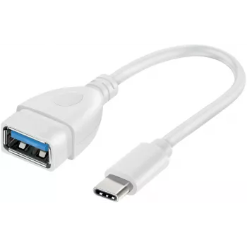 Vivanco USB-C – USB-A 3.0 adapteris 10 cm, baltas (VVITUSBTY3FM01W)