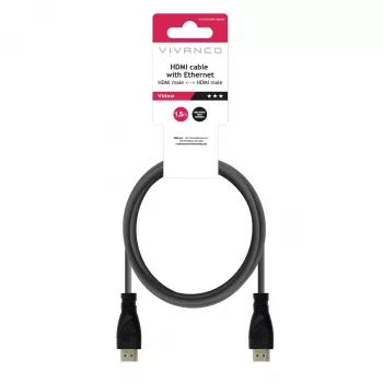 Vivanco VVVOXHDMI15MMK High Speed HDMI laidas su Ethernet 1,5 m juodas