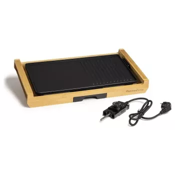 Melchioni Bamboo Grill elektrinė stalo kepsninė 1800 W ruda 37x27 cm su nelimpančia nuimama plokšte