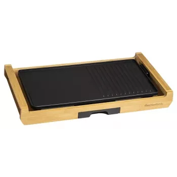 Melchioni Bamboo Grill elektrinė stalo kepsninė 1800 W ruda 37x27 cm su nelimpančia nuimama plokšte