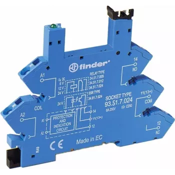 Finder 93.51.7.024 Relės lizdas 6-24 V DC (93517024)