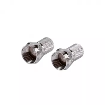 Vivanco VVSAT2ADA7TFF F tipo jungties adapteris, 2 vnt., sidabrinis