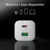 STEP BY STEP SBS 45W USB-C + USB-A sieninis įkroviklis baltas su 1,5 m USB-C kabeliu
