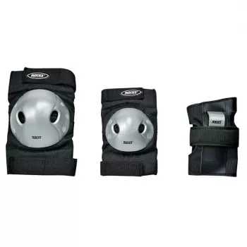 SPOKEY Roces Extra Three Pack apsaugos rinkinys juoda-pilka L dydis