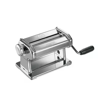 Marcato Atlas 150 Roller Premium rankinė makaronų mašina, chromuotas plienas, 150 mm voleliai, 10 storio nustatymų, sidabrinė