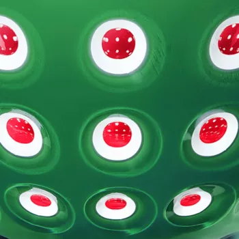 Guzzini Le Murrine 2 dublių rinkinys 12 cm smaragdo žalia/balta/raudona