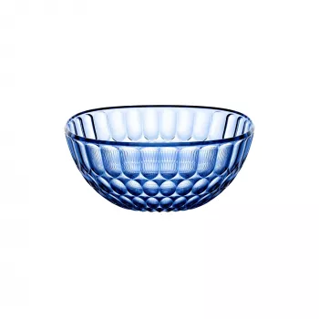 Guzzini Vanity 25 cm indas Denim Blue – permatomas SAN serviravimo ir dekoratyvinis dubuo, 2,5 l