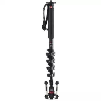 Manfrotto XPRO Monopod+ MVMXPROC5 anglies pluošto 5 sekcijų video monopodo su FLUIDTECH pagrindu
