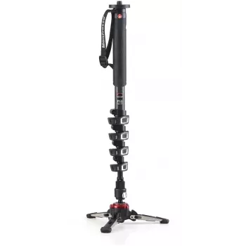 Manfrotto XPRO Monopod+ MVMXPROC5 anglies pluošto 5 sekcijų video monopodo su FLUIDTECH pagrindu