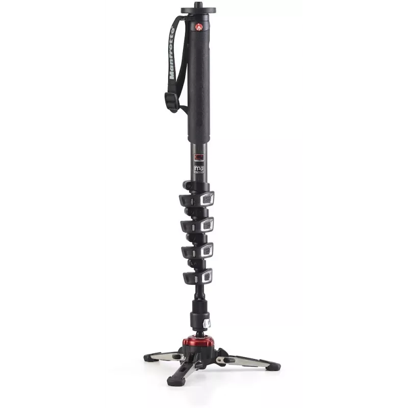 Manfrotto XPRO Monopod+ MVMXPROC5 anglies pluošto 5 sekcijų video monopodo su FLUIDTECH pagrindu